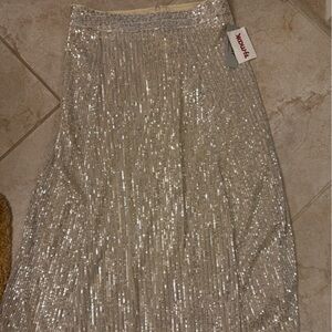 Gold sparkly skirt